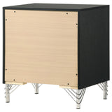 Lucia 2-drawer Nightstand Bedside Table Black from Coaster - Luna Furniture