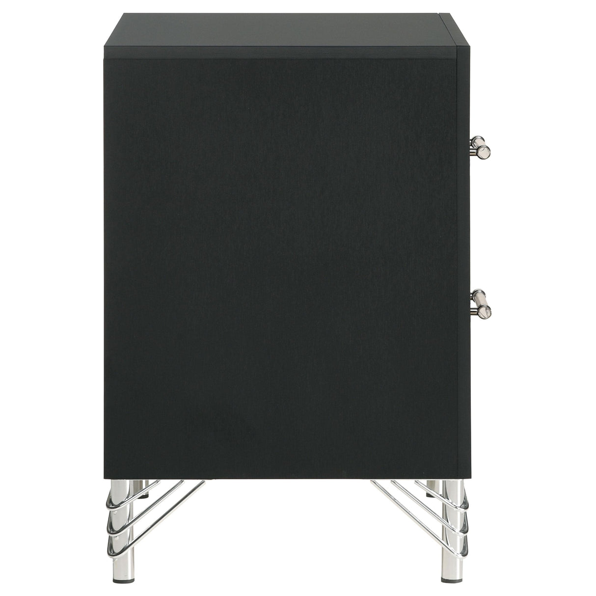 Lucia 2-drawer Nightstand Bedside Table Black from Coaster - Luna Furniture