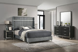 Lucia Grey/Black 4-Piece Eastern King Bedroom Set from Coaster - Luna Furniture