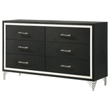 Lucia 6-drawer Dresser Cabinet Black from Coaster - Luna Furniture