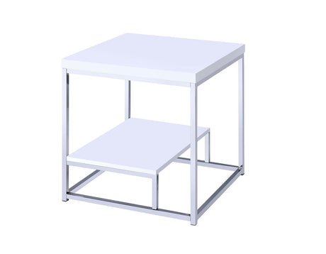 Lucia End Table, White from Steve Silver - Luna Furniture