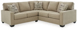 Lucina 2-Piece Sectional with Ottoman in Quartz - PKG013133