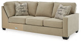 Lucina 2-Piece Sectional with Ottoman in Quartz - PKG013134