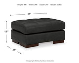 Luigi Chair and Ottoman in Thunder - PKG015458