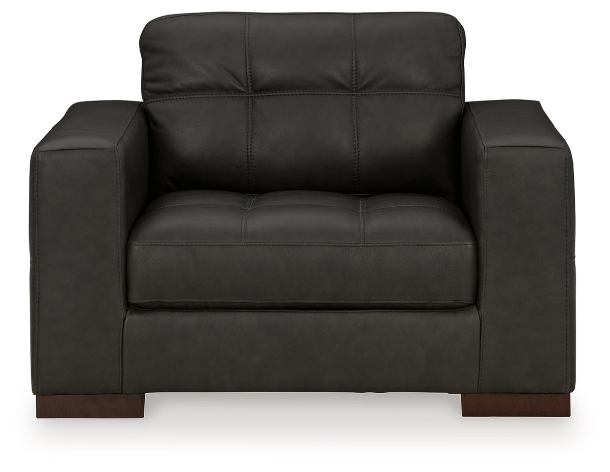 Luigi Chair and Ottoman in Thunder - PKG015458