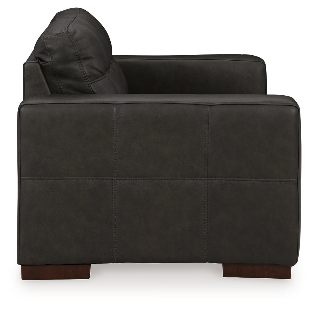 Luigi Sofa, Loveseat, Chair and Ottoman in Thunder - PKG015460