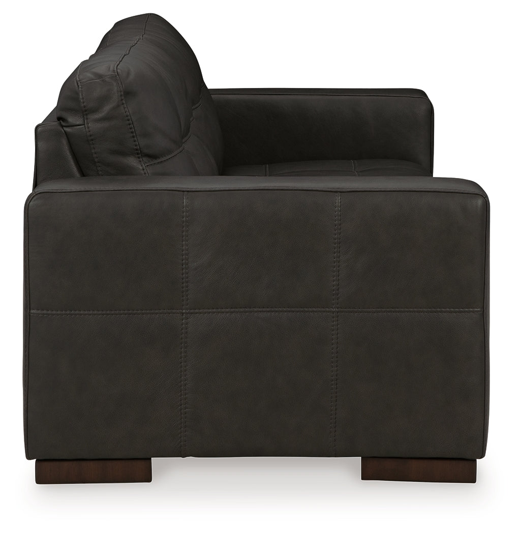 Luigi Sofa, Loveseat, Chair and Ottoman in Thunder - PKG015460