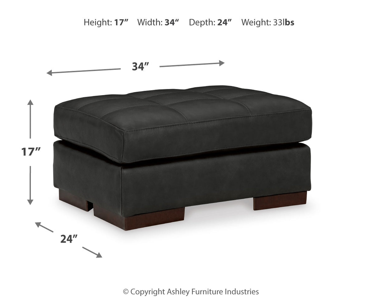 Luigi Sofa, Loveseat, Chair and Ottoman in Thunder - PKG015460