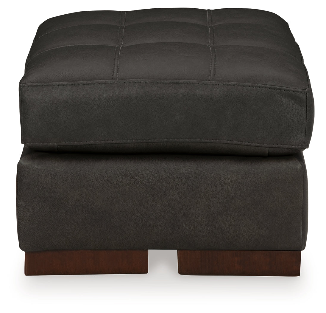 Luigi Sofa, Loveseat, Chair and Ottoman in Thunder - PKG015460