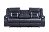 Luka Navy 3-Piece Reclining Living Room Set from Happy Homes - Luna Furniture