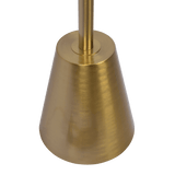 Lumina Brassed Gold Floor Lamp with Rotary Switch Triple Spots Metal Cone Base - FLL03700901