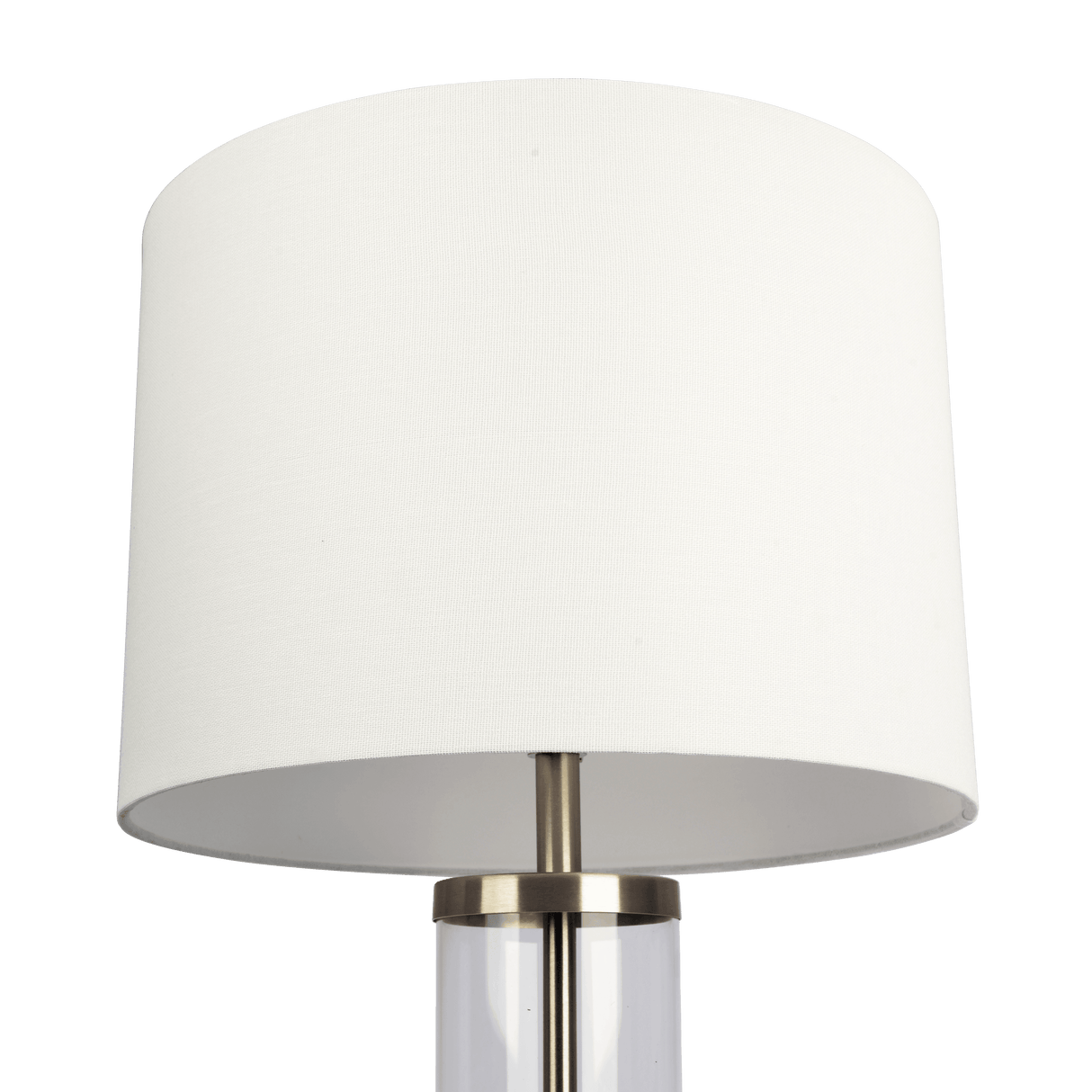 Luna Brushed Nickel Table Lamp with On/Off Switch Clear Glass Body  Metal Base - TBL03700801