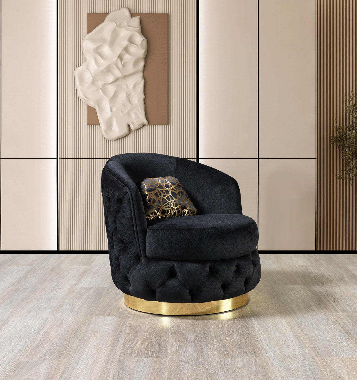 Lupino Black Velvet Chair [ETA: 5/10] - LUPINOBLACK-CHAIR - 