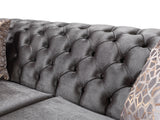 Lupino Gray Velvet Sofa & Loveseat - LUPINOGRAY-SL - 