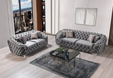 Lupino Gray Velvet Sofa & Loveseat - LUPINOGRAY-SL - 