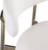 Lupita Vegan Leather Counter Stool in White, Set of 2 from Meridian - Luna Furniture