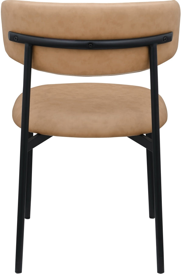 Lupita Vegan Leather Dining Chair Natural, Set of 2 from Meridian - Luna Furniture