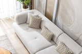 Lyna Ivory 3-Piece RAF Sectional from Nova Furniture - Luna Furniture