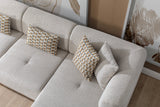 Lyna Ivory 3-Piece RAF Sectional from Nova Furniture - Luna Furniture