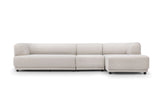 Lyna Ivory 3-Piece RAF Sectional from Nova Furniture - Luna Furniture