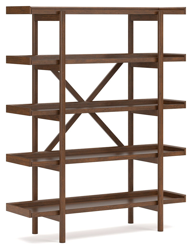 Lyncott Brown 70" Bookcase - H615-70