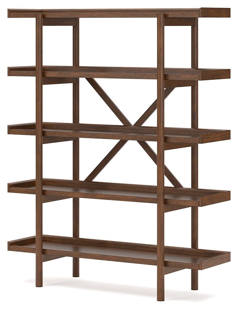 Lyncott Brown 70" Bookcase - H615-70