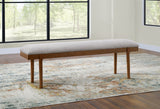 Lyncott Gray/Brown 59" Upholstered Dining Bench - D615-00