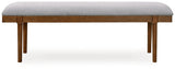 Lyncott Gray/Brown 59" Upholstered Dining Bench - D615-00