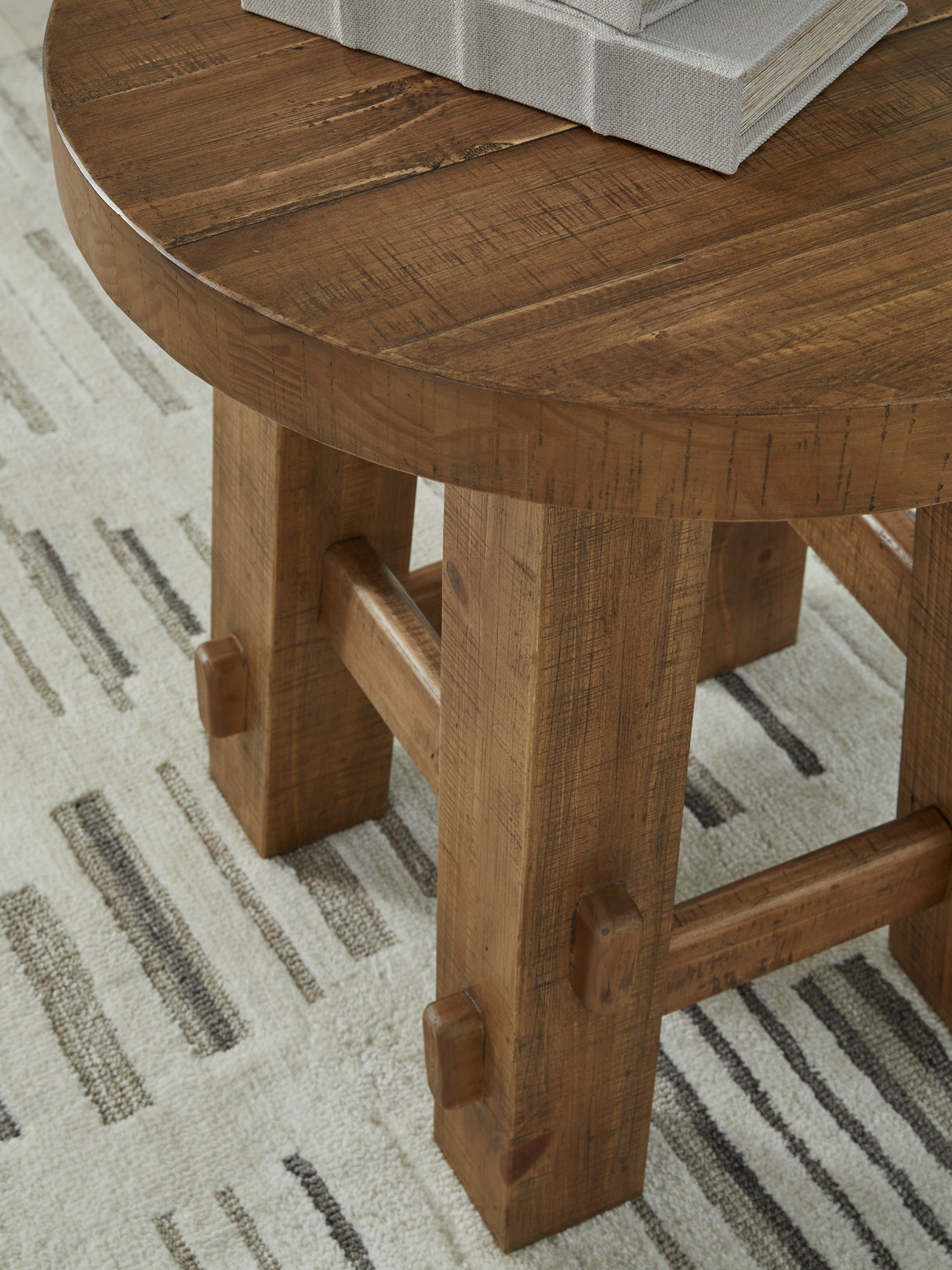 Mackifeld Coffee Table with 2 End Tables in Warm Brown from Ashley - Luna Furniture