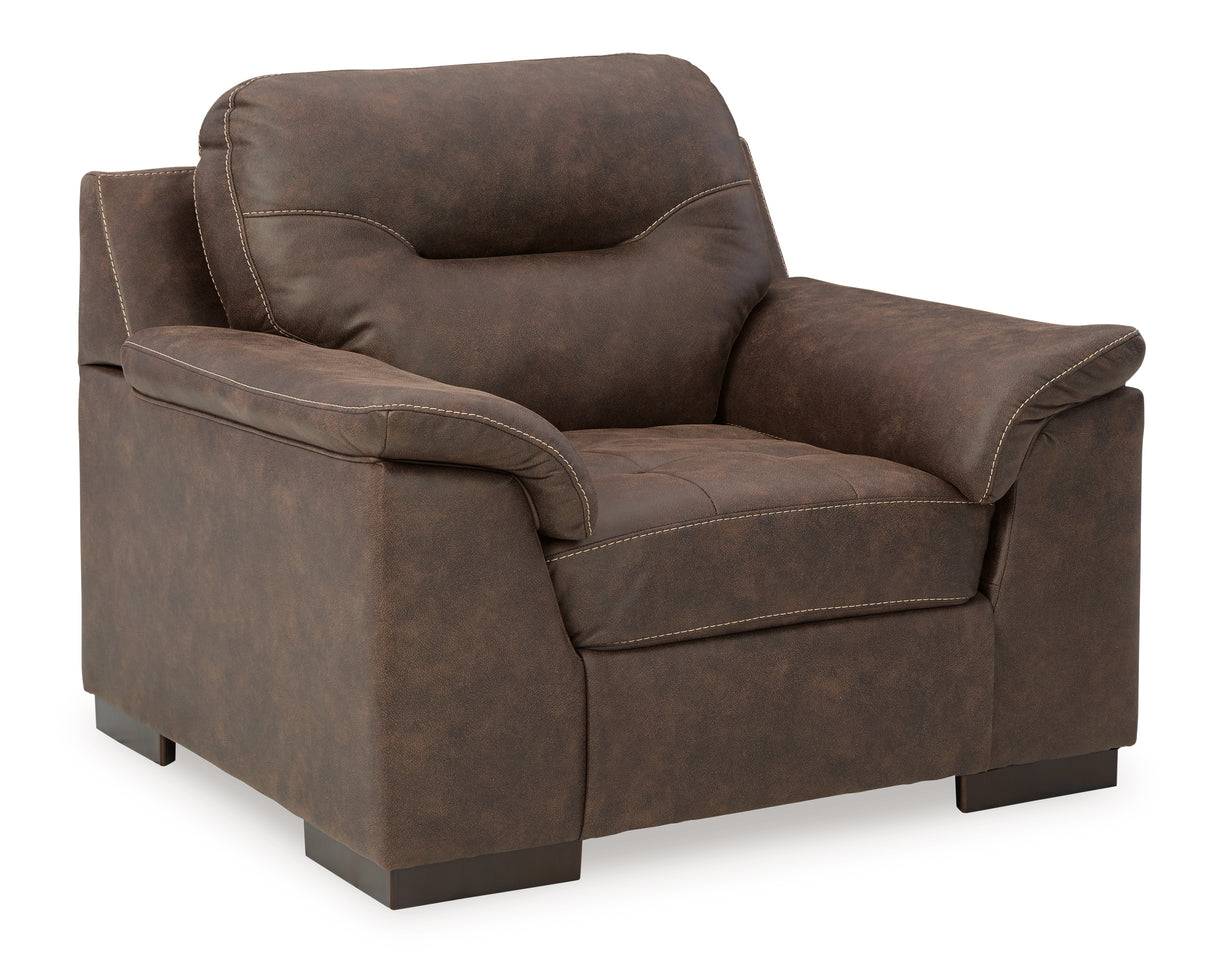 Maderla Chair and Ottoman in Walnut - PKG010992