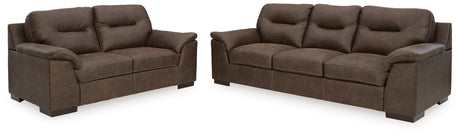 Maderla Sofa and Loveseat in Walnut - PKG010993