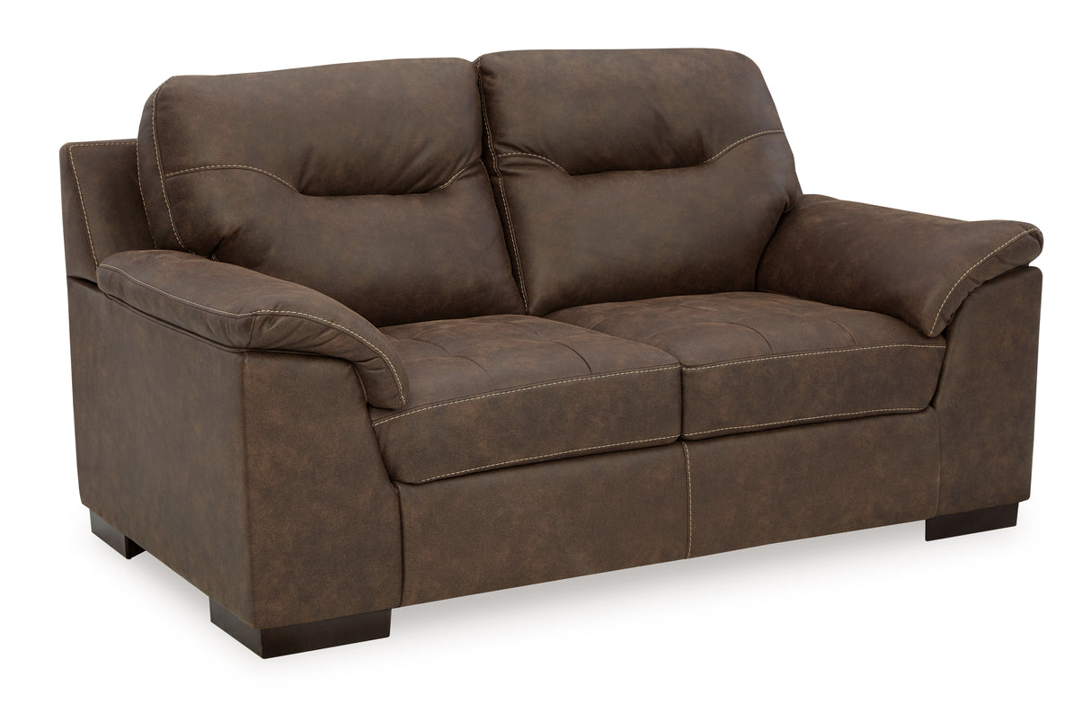 Maderla Sofa and Loveseat in Walnut - PKG010993