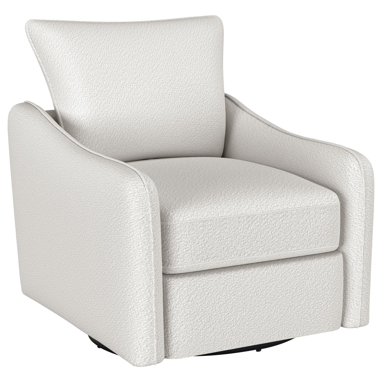 Madia Vanilla Upholstered Slope Arm Swivel Club Chair from Coaster - Luna Furniture