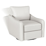 Madia Vanilla Upholstered Slope Arm Swivel Club Chair from Coaster - Luna Furniture