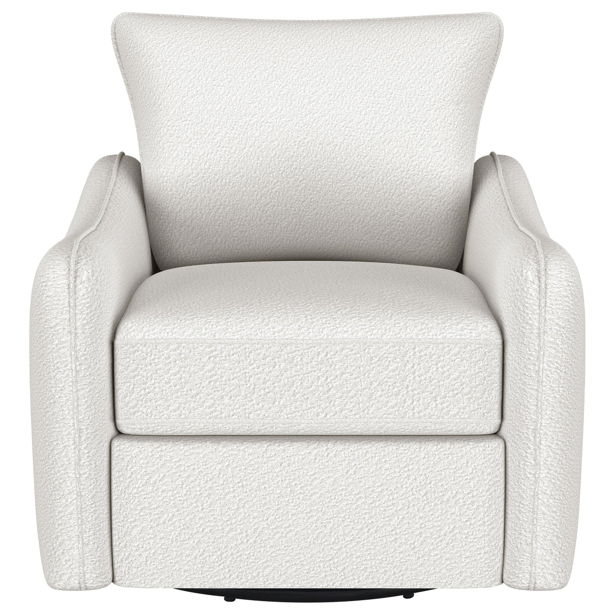 Madia Vanilla Upholstered Slope Arm Swivel Club Chair from Coaster - Luna Furniture