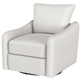 Madia Vanilla Upholstered Slope Arm Swivel Club Chair from Coaster - Luna Furniture