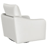 Madia Vanilla Upholstered Slope Arm Swivel Club Chair from Coaster - Luna Furniture