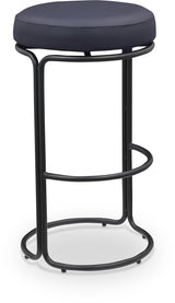 Madison Vegan Leather Barstool Black, Set of 2 from Meridian - Luna Furniture