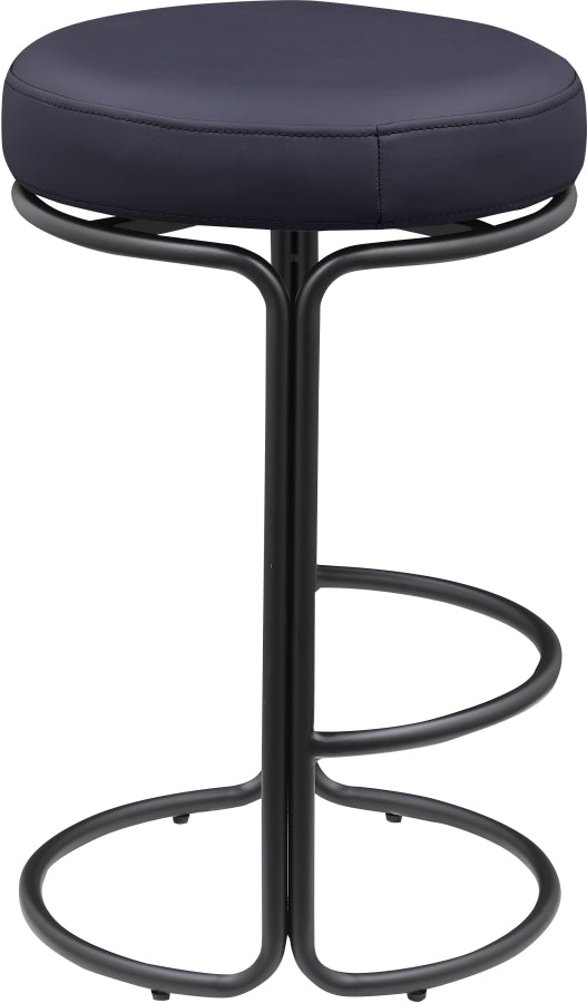 Madison Vegan Leather Counter Stool Black, Set of 2 from Meridian - Luna Furniture