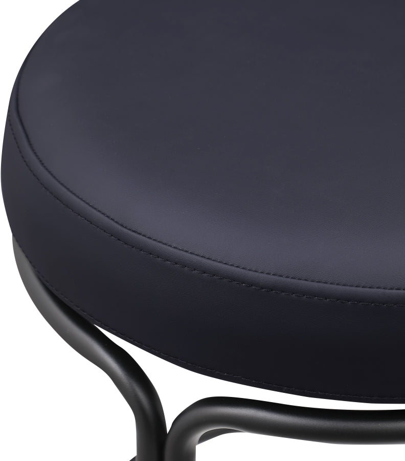 Madison Vegan Leather Counter Stool Black, Set of 2 from Meridian - Luna Furniture