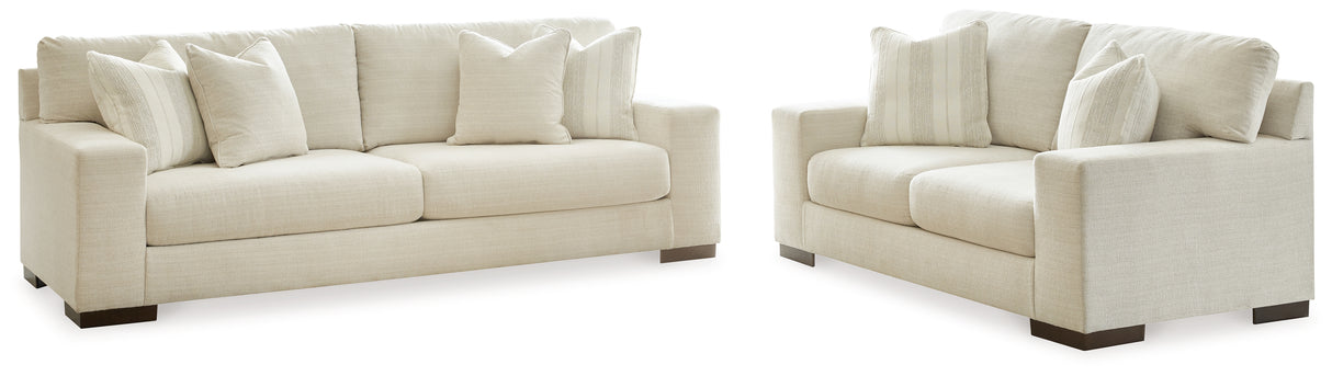 Maggie Sofa, Loveseat, Chair and Ottoman in Birch - PKG013077