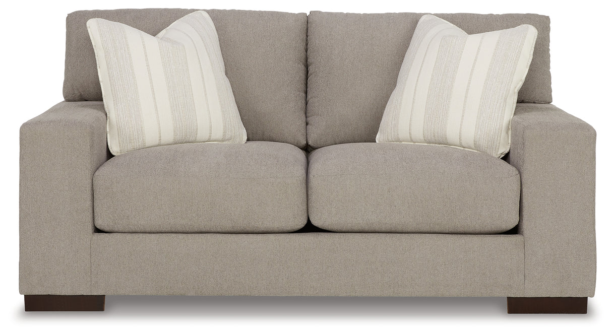 Maggie Sofa, Loveseat, Chair and Ottoman in Flax - PKG015068