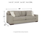 Maggie Sofa, Loveseat, Chair and Ottoman in Flax - PKG015068