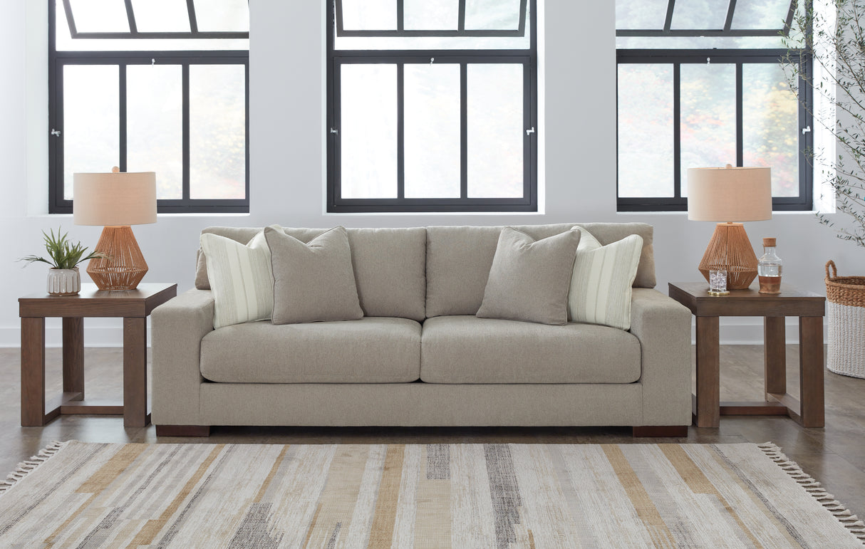 Maggie Sofa, Loveseat, Chair and Ottoman in Flax - PKG015068