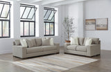 Maggie Sofa, Loveseat, Chair and Ottoman in Flax - PKG015068