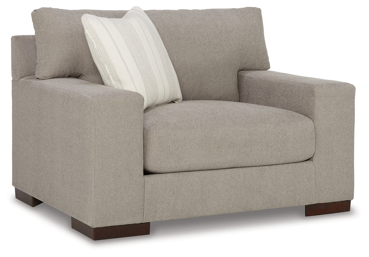 Maggie Sofa, Loveseat, Chair and Ottoman in Flax - PKG015068