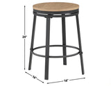 Magnolia 24″ Backless Counter Stool, Swivel, Set of 2 - MM4242KCS