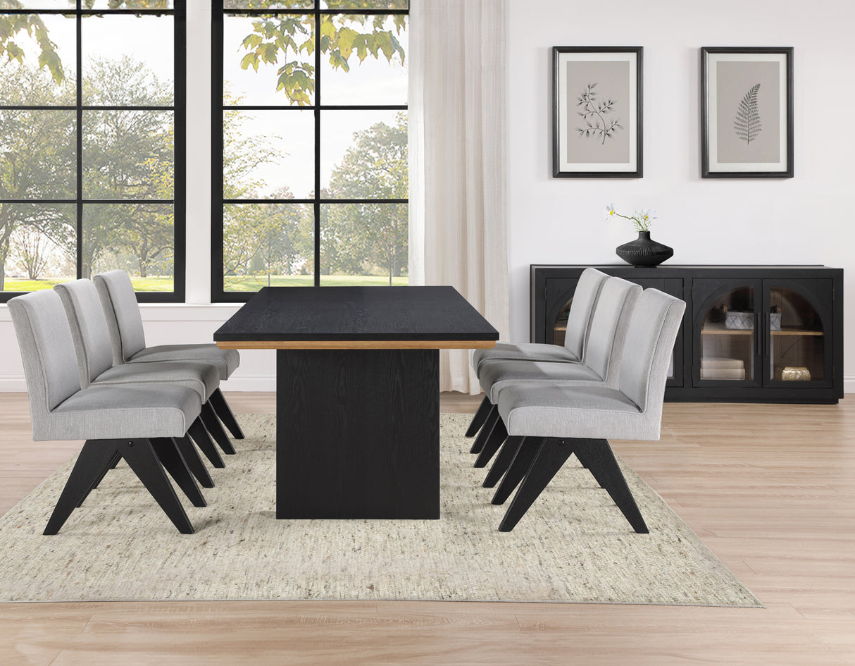 Magnolia 5-Piece 80-96″ Dining Set with Side Chair from Steve Silver - Luna Furniture