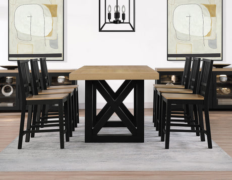 Magnolia 5-Piece 80-96-inch Black Counter Table Dining Set - SET | MM500PTT | MM500KPTB | MM500CC(4)