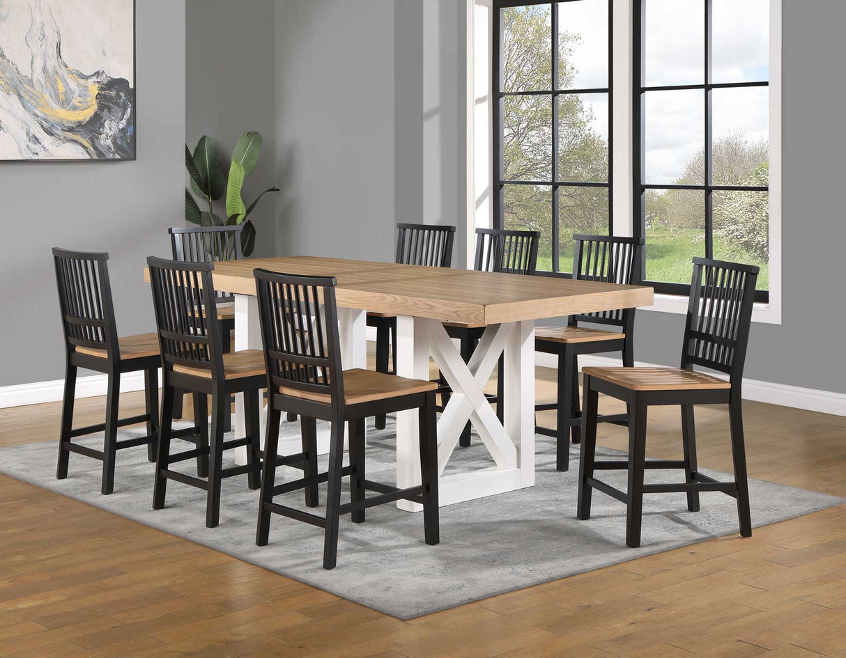 Magnolia 5-Piece 80-96-inch Counter Height Dining Set(Table & 4 Counter Chairs) from Steve Silver - Luna Furniture